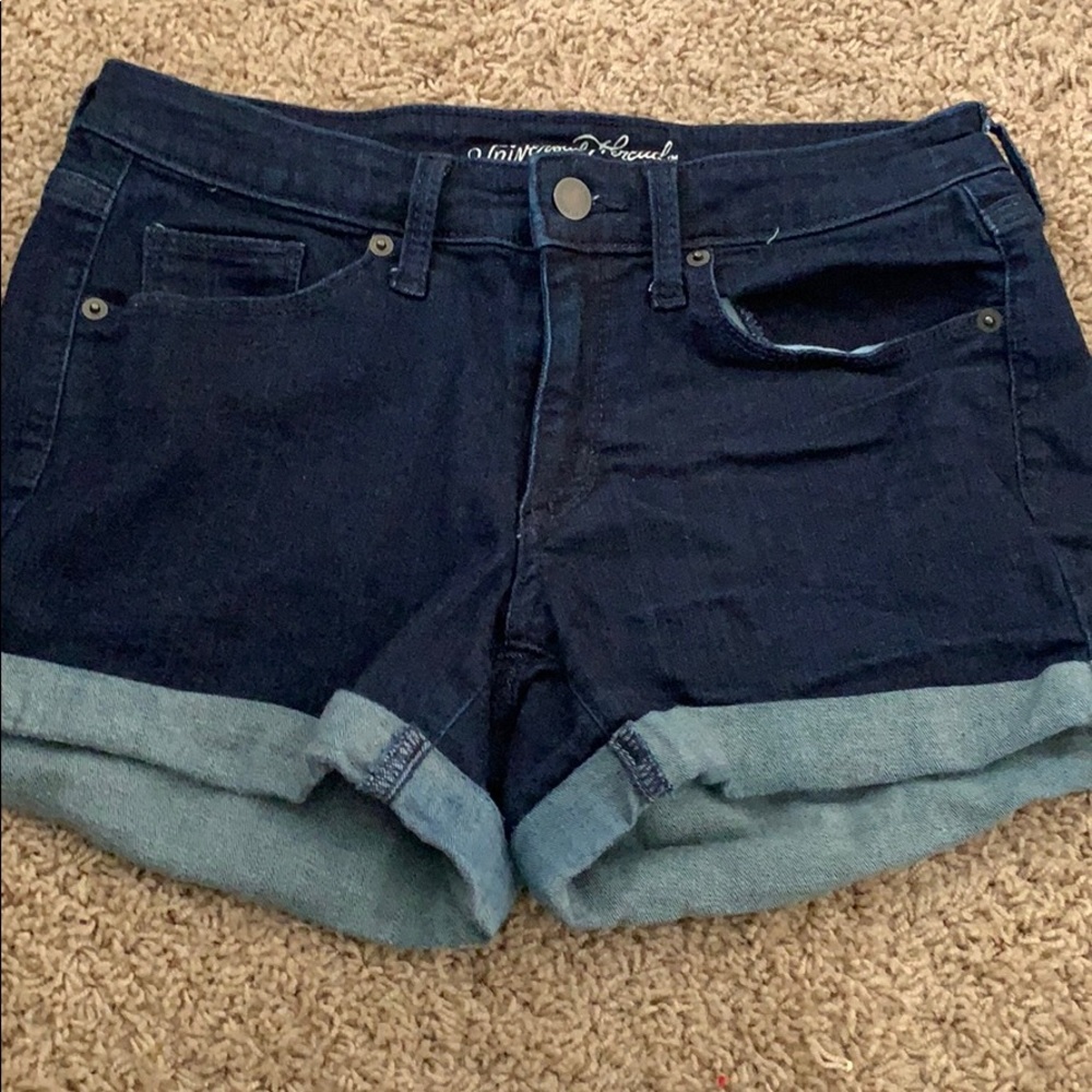 Dark wash shorts
